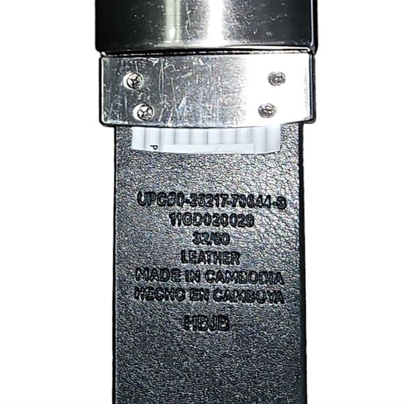 Dickies 32/80 Leather belt, dark brown with a stainless buckle - Picture 4 of 6